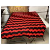 Black & Red Crochet Blanket