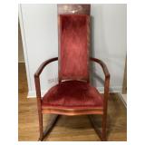Mahogany Rocker with Mother of Pearl Inlay