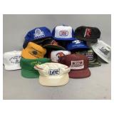 Variety of Advertisement Flat Bill Hats