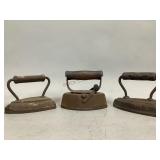 Three Vintage Sad Irons