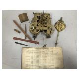 Vintage Clock Works and Pieces