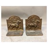 Cast Iron Joan of Arc Book Ends
