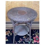 Two Tier Wicker Table