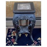 Ornate Oriental Marble Top Stand