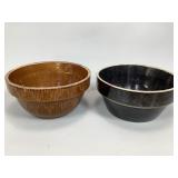 Two Large Sroneware Bowls