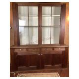 Walnut Two Piece Step Back Cupboard