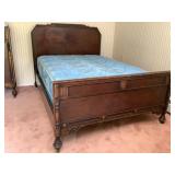 Depression Era Walnut Full Size Bed Frame