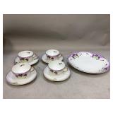 Rudolstadt Porcelain Plate, Cups & Saucers