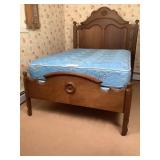 Victorian Walnut Full Size Hightop Bed Frame