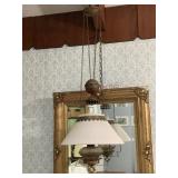 Victorian Adjustable Hanging Oil Lamp