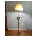 Brass Floor Lamp with Decorative Dragons