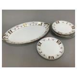 Hand Painted Nippon China Tray and Plates