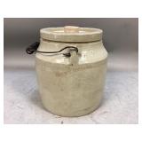 Antique Stoneware Crock & Lid