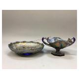 Carnival Glass " Peacock and Urn" & Fruit Bowl