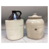 Stoneware Crock & Jug