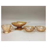 Amber Glass Fruit Bowls, Cup & More