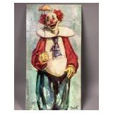 Vintage Burdot Clown Litho