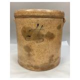 Primitive 4 Gallon Stoneware Crock