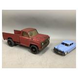 Metal Tonka Truck and Plastic Wyandotte Toy Car