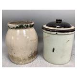 Two Stoneware Crocks