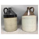2 Two Tone Stoneware Jugs