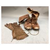 Leather Boots & Gloves