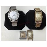 Two Wrist Watches and Two Watch Faces