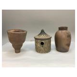 Antique Stoneware Bird House, & More
