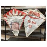 Two Vintage Paper Kites