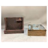 Unique Wall Shelf & Small Blue Paint Stool