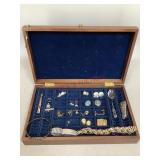 Wooden Jewelry Box with Jewelry Inside