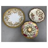 Ornate Decorative Plates with Gold Accents