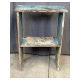 Blue Painted Crock Shelf