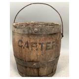 Antique Wooden Carter Paint Pail