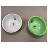 Jadeite and Milk Glass Juicer Attachments