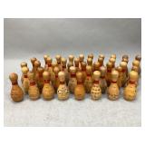 Vintage Wooden Miniature Bowling Pin Trophies