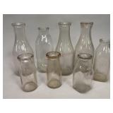 Clear Glass Milk Bottles