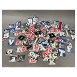 Large Assortment of New Letter Patches