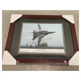 Autographed U.S. Navy Top Gun Pilot Frame