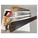 Four Assorted Hand Saws