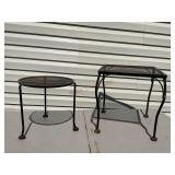Two Metal Outdoor Tables