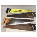 Four Assorted Hand Saws