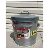 Locking Lid 6 Gallon Galvanized Container