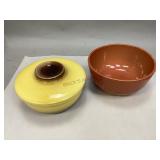 Roseville Oh. Bowl & Hull Pottery Bowl with Lid