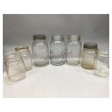Assorted Glass Pint & Quart Canning Jars