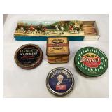 Miscellaneous Vintage Tins & Box of Long Matches