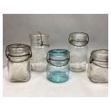 Five Unique Glass Canning Jars