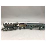Vintage Cast Iron Toy Train Set