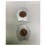 Vintage 'Good Luck' Encased Penny Souvenirs
