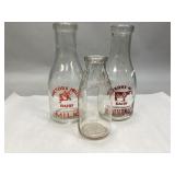 Miscellaneous Vintage Glass Milk Bottles